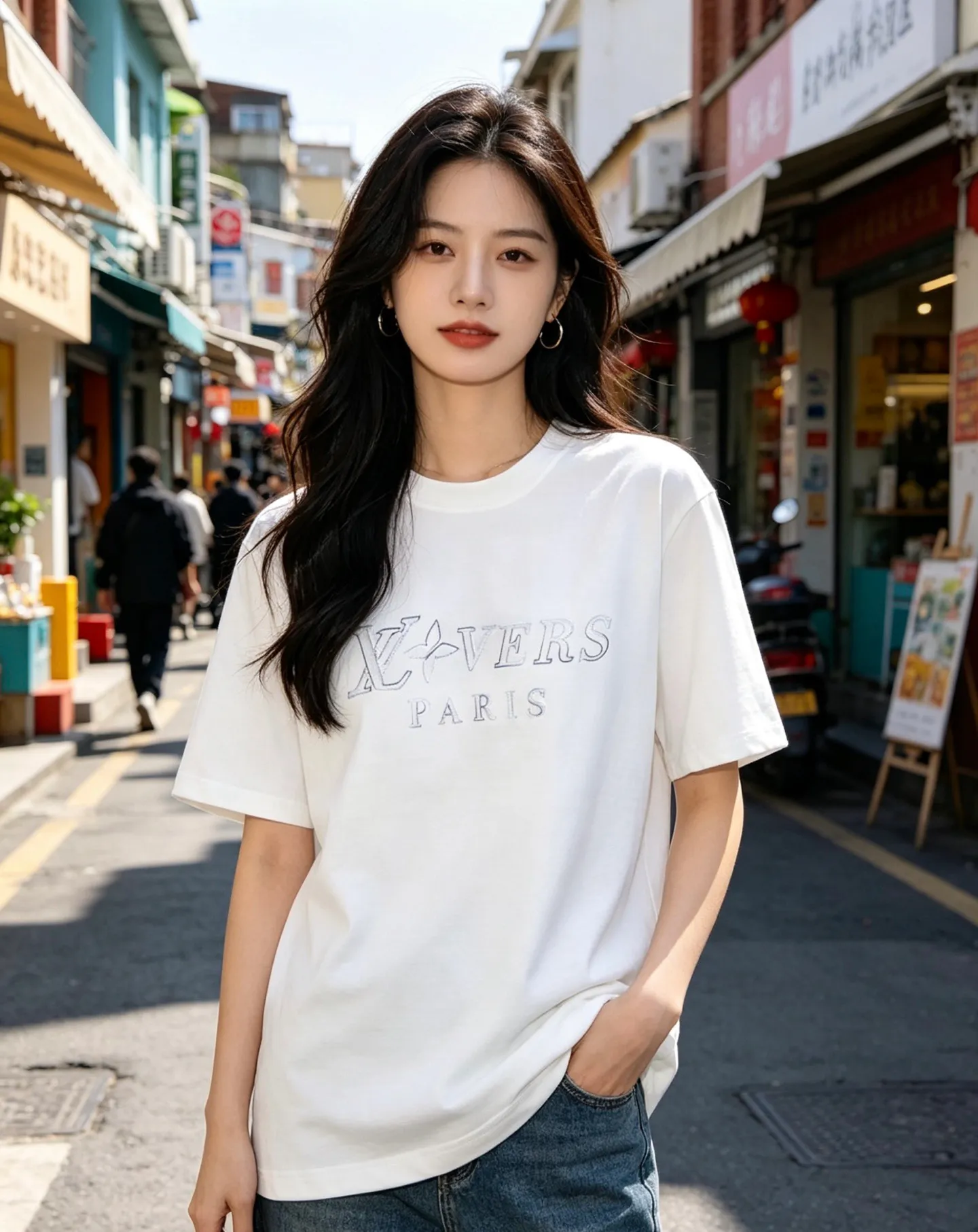 Louis Vuitton/Louis Vuitton colorful logo embroidered short sleeves